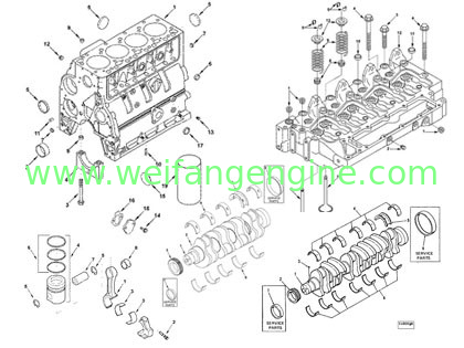DCEC Cummins 4B,4BT series diesel engine spare parts