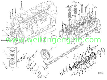 DCEC Cummins 6B,6BT,6BTA,6BTAA series diesel engine spare parts