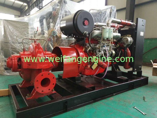 3000rpm 6BD-ZL Diesel Engine Prime Power 150KW For Power Of  The Fire Fighting Pump In Red